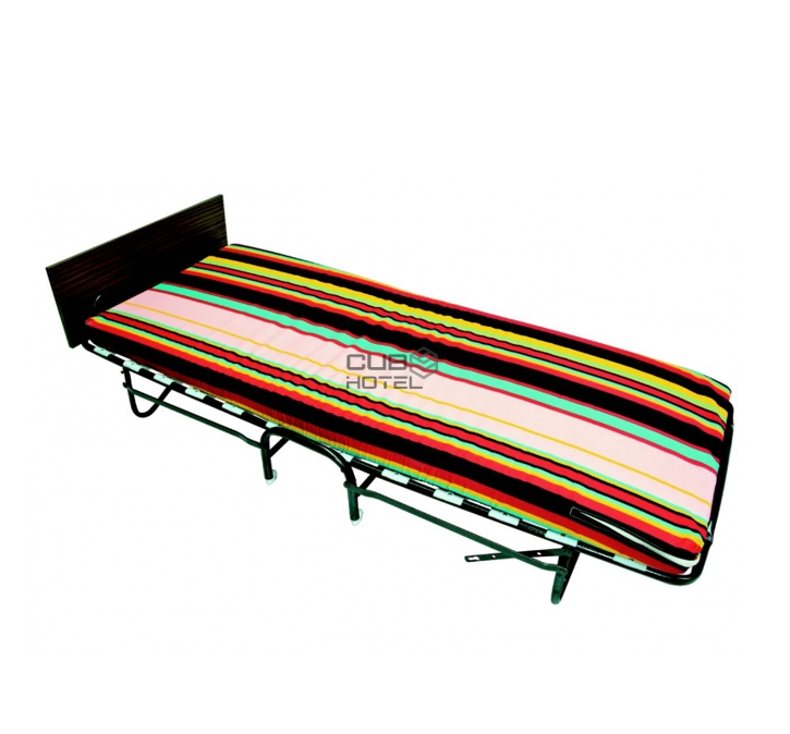 Cama de hotel extra plegable con ruedas y colchón